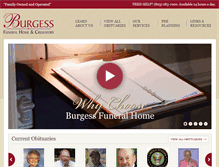Tablet Screenshot of burgessfunerals.com